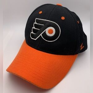 Philadelphia Flyers NHL Orange/Black Snapback Zephyr Sewn Baseball Cap Hat EUC